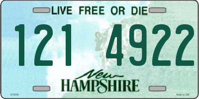 NH license plate 1214922