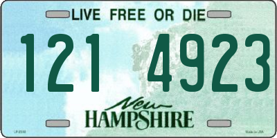 NH license plate 1214923