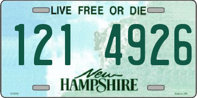 NH license plate 1214926