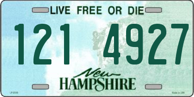 NH license plate 1214927