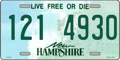 NH license plate 1214930