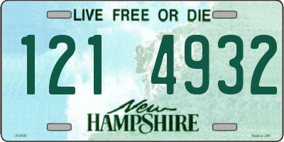 NH license plate 1214932
