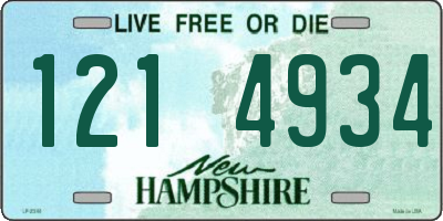 NH license plate 1214934