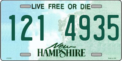 NH license plate 1214935