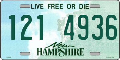 NH license plate 1214936