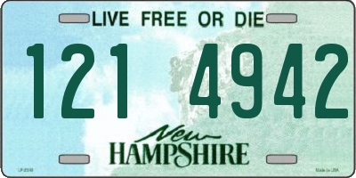 NH license plate 1214942