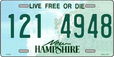 NH license plate 1214948
