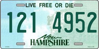 NH license plate 1214952