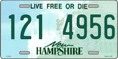 NH license plate 1214956