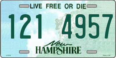 NH license plate 1214957