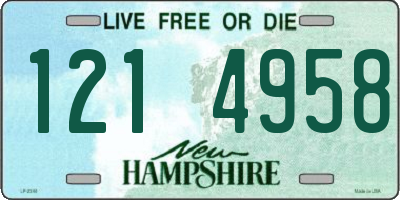 NH license plate 1214958