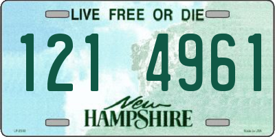 NH license plate 1214961