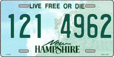 NH license plate 1214962
