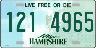NH license plate 1214965