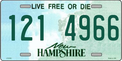 NH license plate 1214966