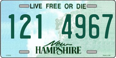 NH license plate 1214967