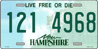 NH license plate 1214968