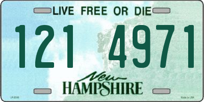 NH license plate 1214971