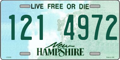 NH license plate 1214972