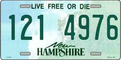 NH license plate 1214976