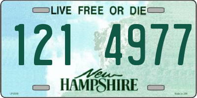 NH license plate 1214977