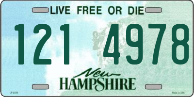 NH license plate 1214978