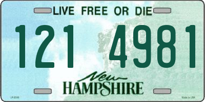NH license plate 1214981