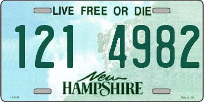 NH license plate 1214982