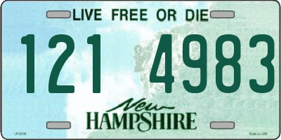 NH license plate 1214983