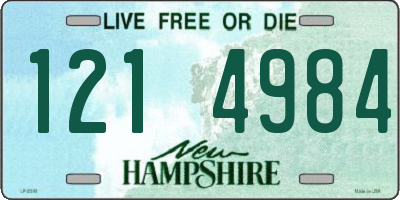 NH license plate 1214984