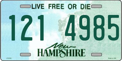NH license plate 1214985