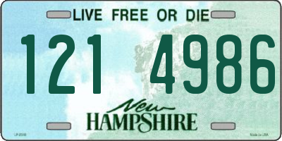 NH license plate 1214986