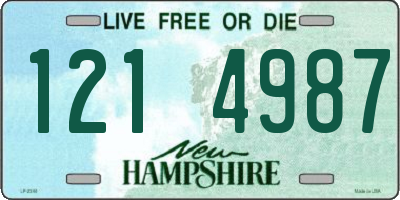 NH license plate 1214987