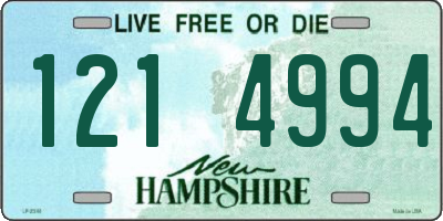 NH license plate 1214994
