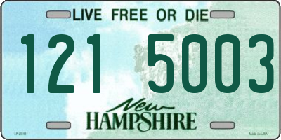 NH license plate 1215003