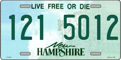 NH license plate 1215012