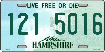 NH license plate 1215016