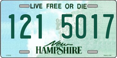 NH license plate 1215017
