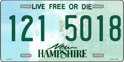 NH license plate 1215018