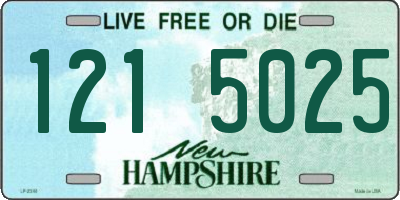 NH license plate 1215025