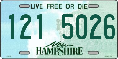 NH license plate 1215026