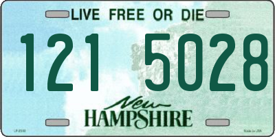 NH license plate 1215028