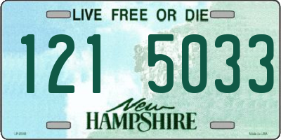 NH license plate 1215033