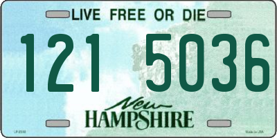 NH license plate 1215036