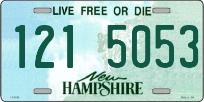 NH license plate 1215053