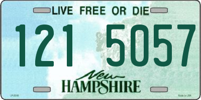 NH license plate 1215057