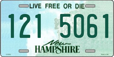 NH license plate 1215061