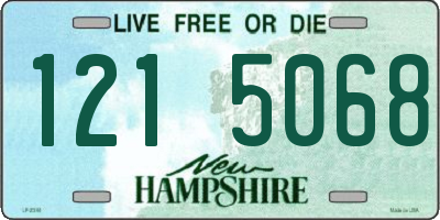 NH license plate 1215068
