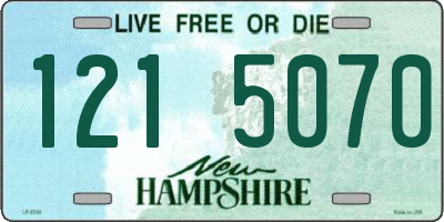 NH license plate 1215070