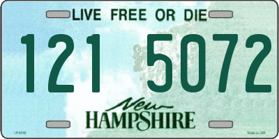 NH license plate 1215072